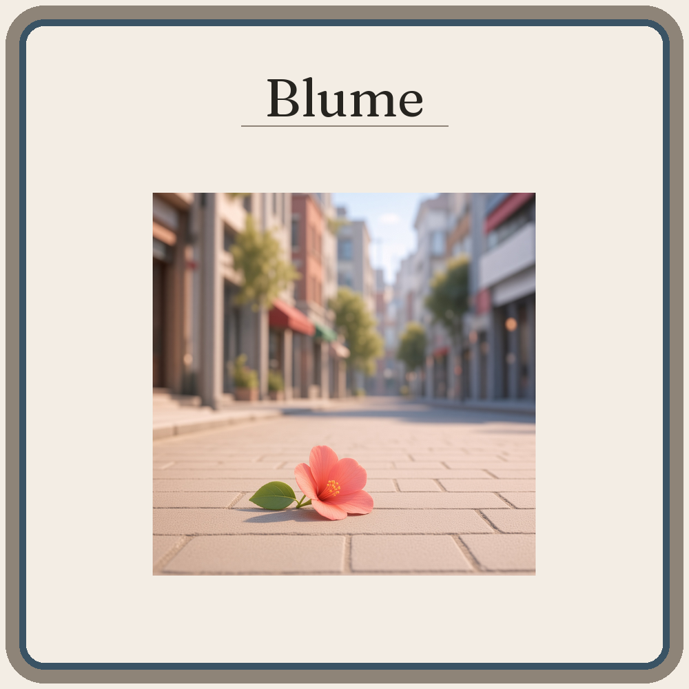 Schild Blume