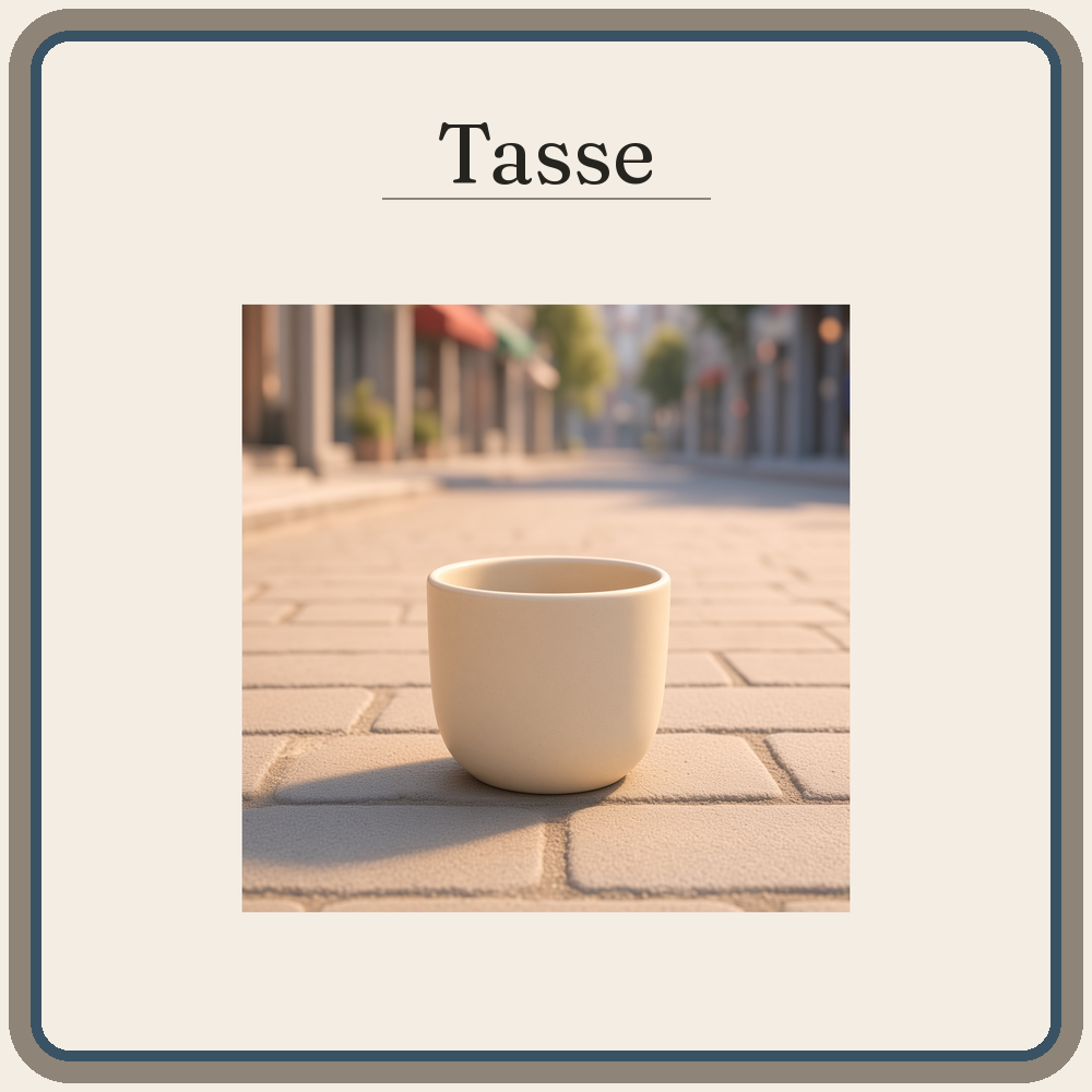 Schild Tasse